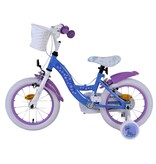 Disney Frozen 2 Kinderfahrrad - Mädchen - 14 Zoll - Blau/Lila - Zweihandbremsen