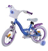 Disney Frozen 2 Kinderfahrrad - Mädchen - 14 Zoll - Blau/Lila - Zweihandbremsen
