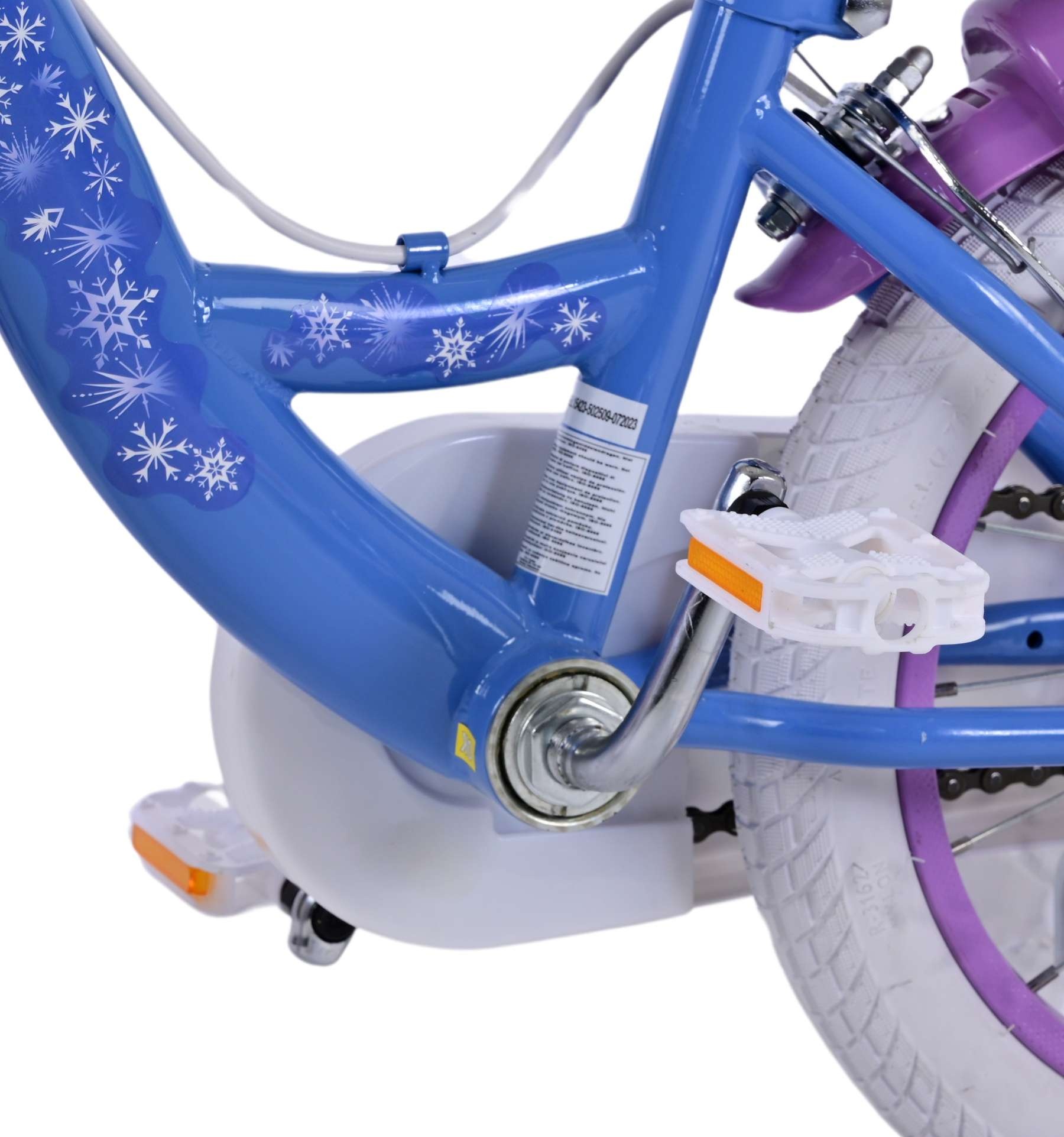 Disney Frozen 2 Kinderfahrrad - Mädchen - 14 Zoll - Blau/Lila - Zweihandbremsen