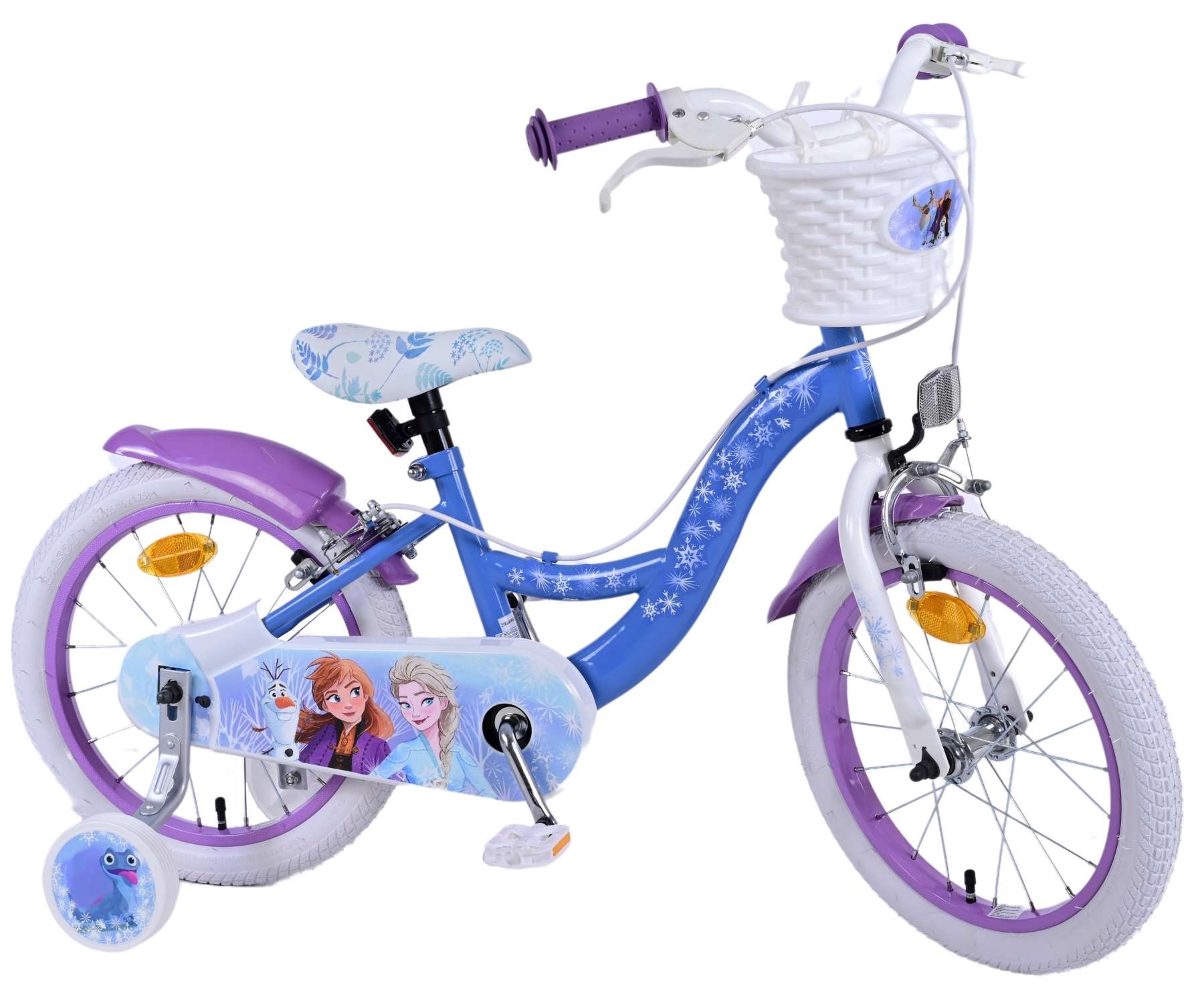 Disney Frozen 2 Kinderfiets - Meisjes - 16 inch - Blauw/Paars - Twee handremmen