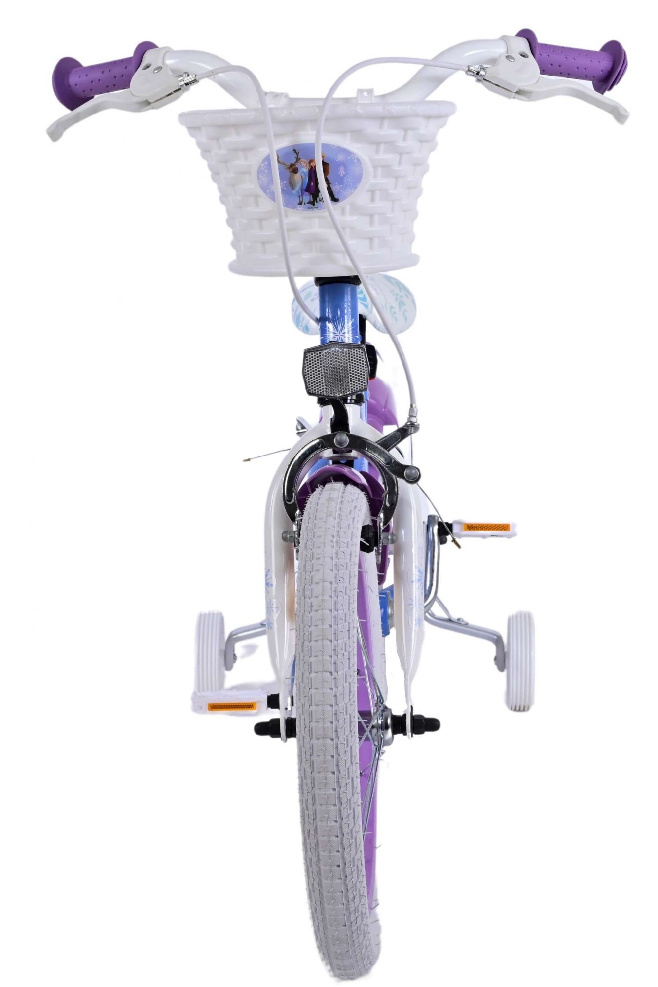 Disney Frozen 2 Kinderfahrrad - Mädchen - 16 Zoll - Blau/Lila - Zweihandbremsen