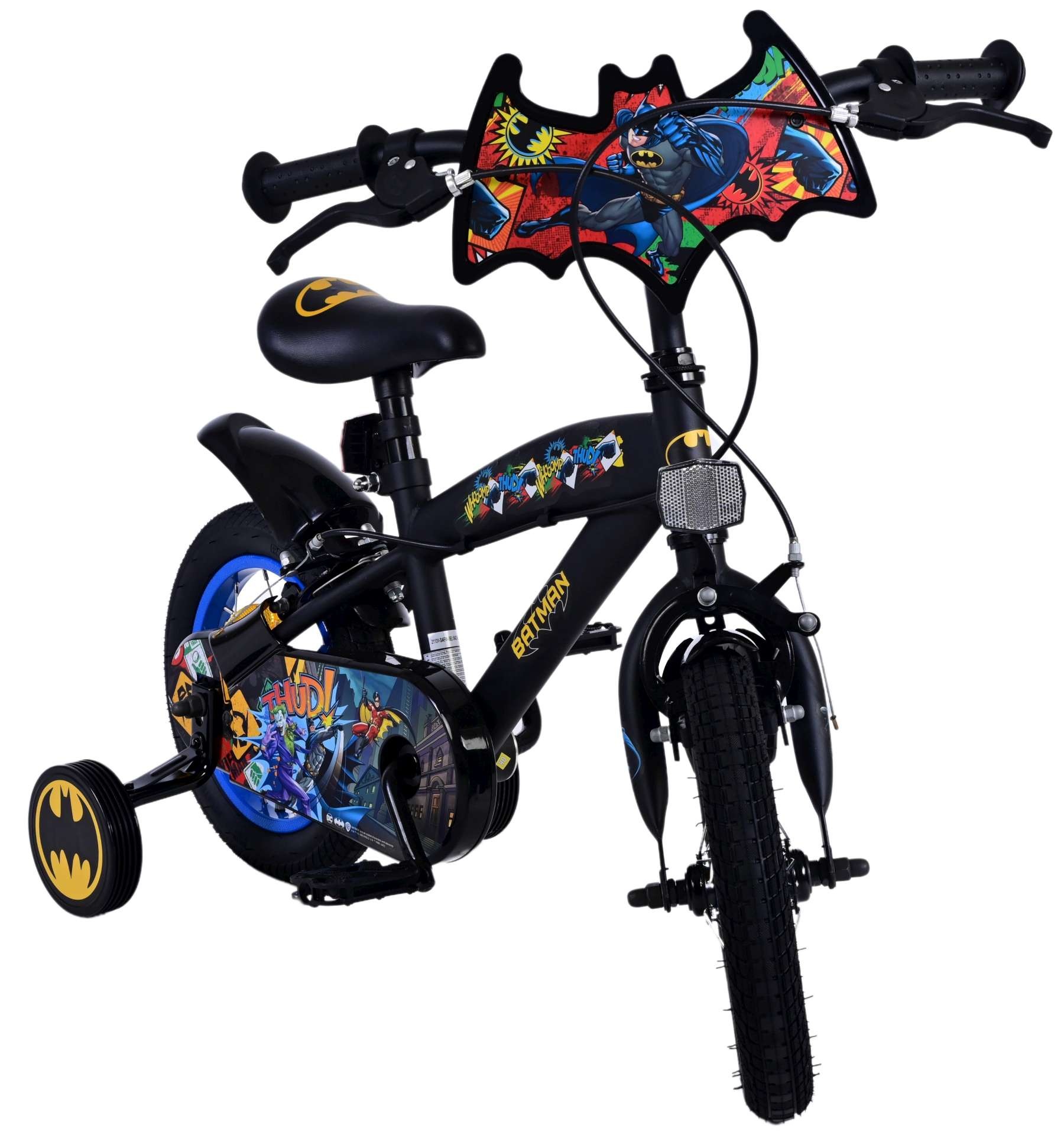 Batman Kinderfahrrad - Jungen - 12 Zoll - Schwarz - Zweihandbremsen
