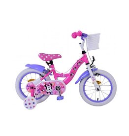 Disney Minnie Kinderfahrrad - Mädchen - 14 Zoll - Rosa - Zwei Handbremsen