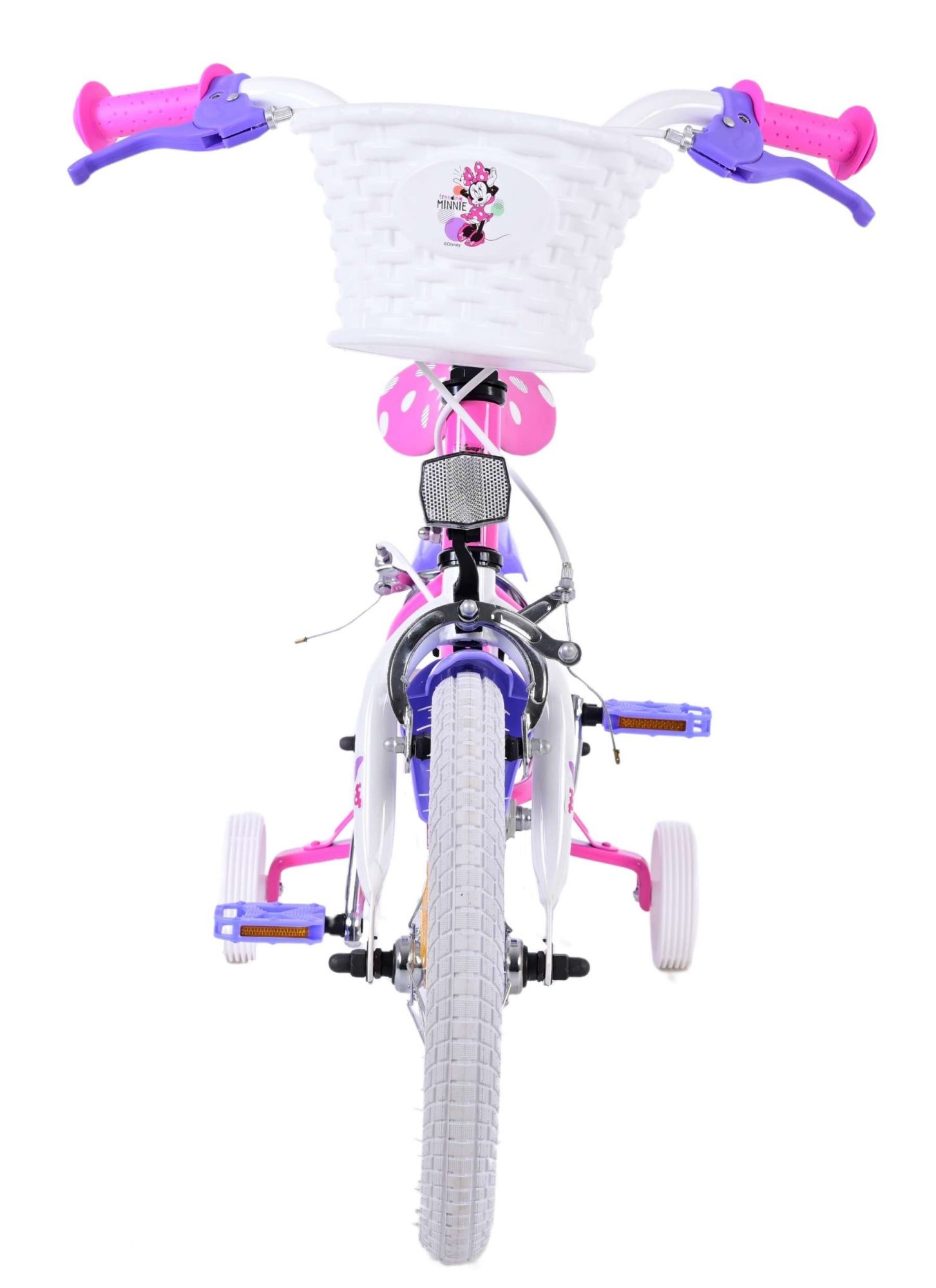 Disney Minnie Kinderfahrrad - Mädchen - 14 Zoll - Rosa - Zwei Handbremsen