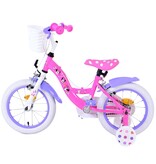 Disney Minnie Kinderfahrrad - Mädchen - 14 Zoll - Rosa - Zwei Handbremsen