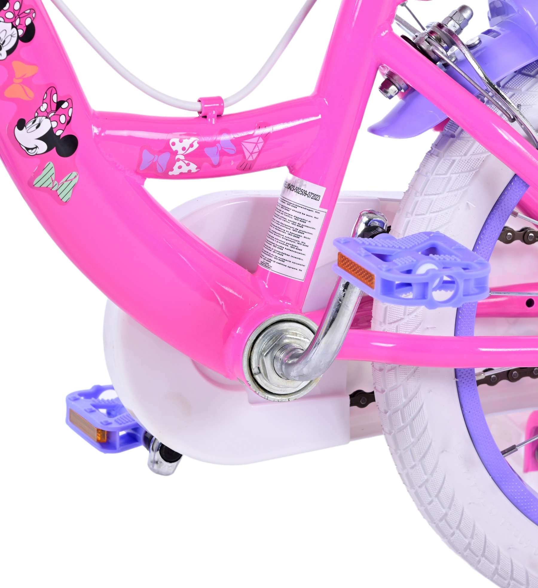 Disney Minnie Kinderfahrrad - Mädchen - 14 Zoll - Rosa - Zwei Handbremsen