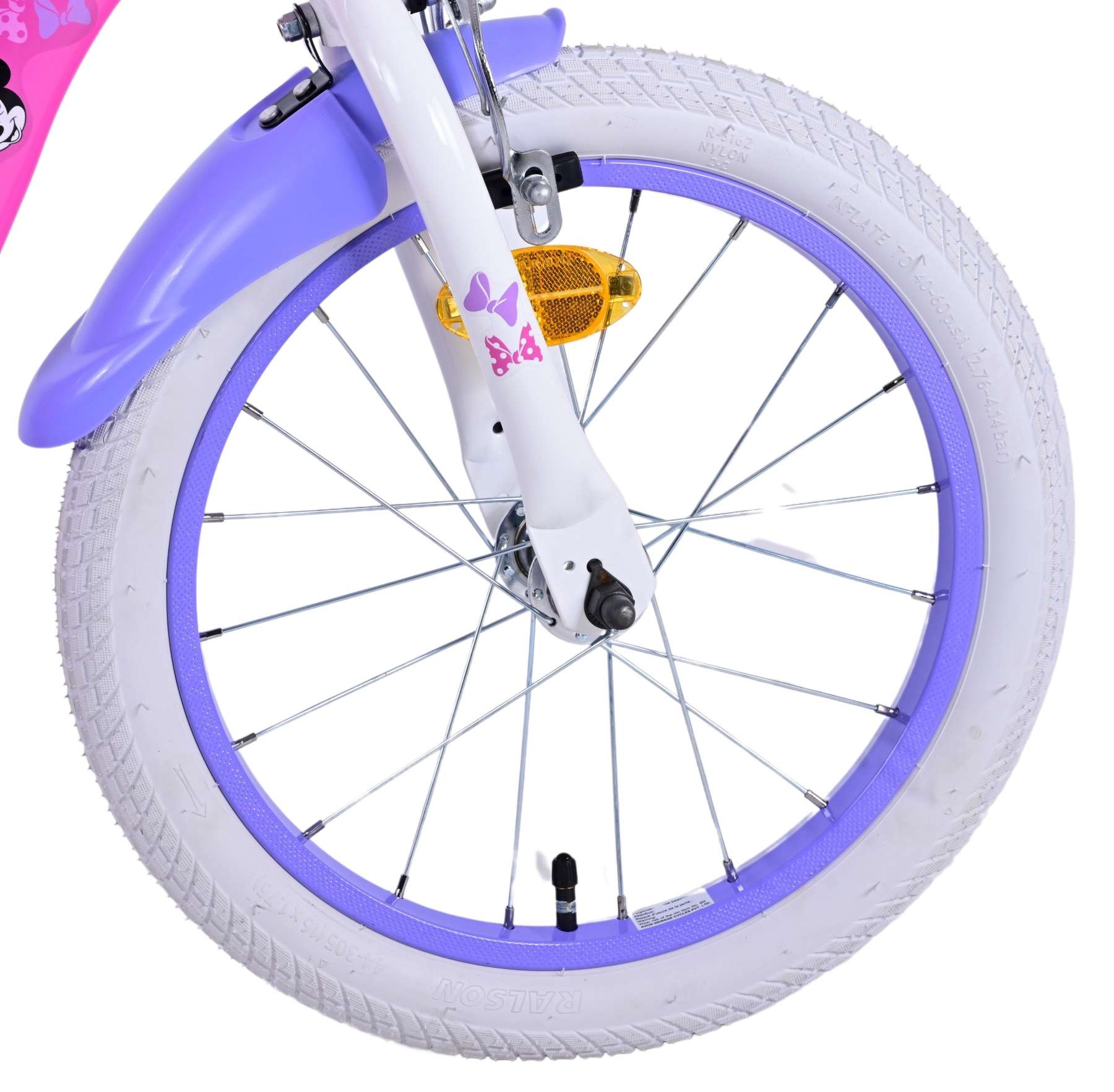 Disney Minnie Kinderfahrrad - Mädchen - 16 Zoll - Rosa - Zweihandbremsen