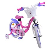 Disney Minnie Kinderfahrrad - Mädchen - 16 Zoll - Rosa - Zweihandbremsen
