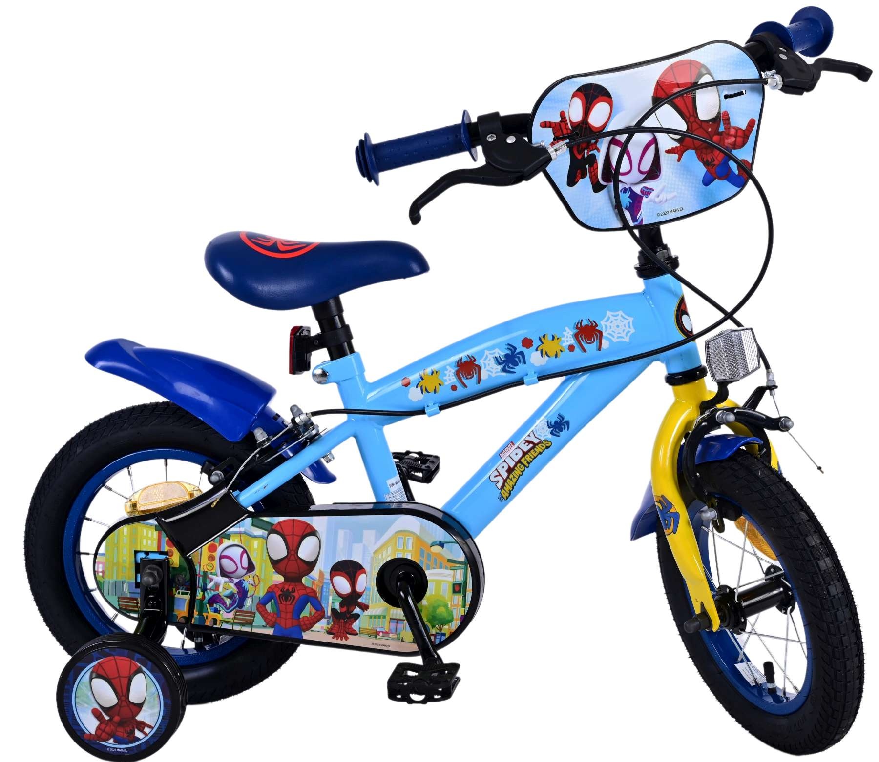 Spidey Children's bike - Boys - 12 inch - Blue - Two hand brakes