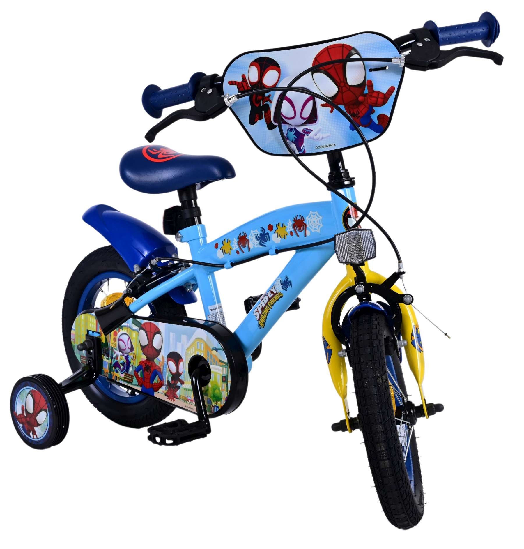 Spidey Children's bike - Boys - 12 inch - Blue - Two hand brakes