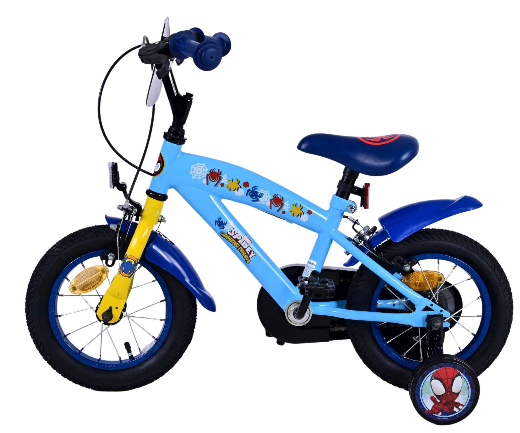 Spidey Children's bike - Boys - 12 inch - Blue - Two hand brakes