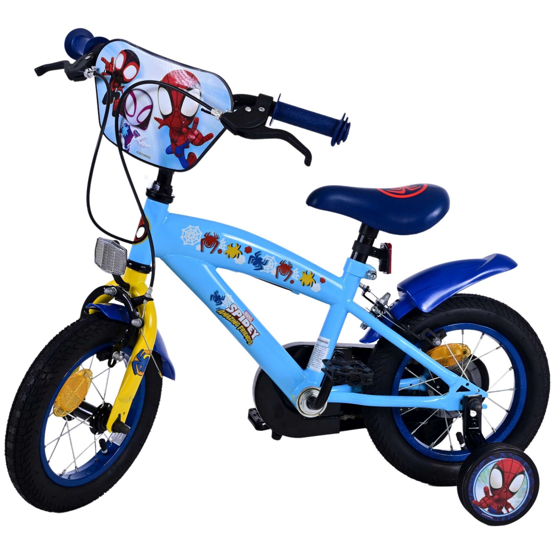 Spidey Children's bike - Boys - 12 inch - Blue - Two hand brakes