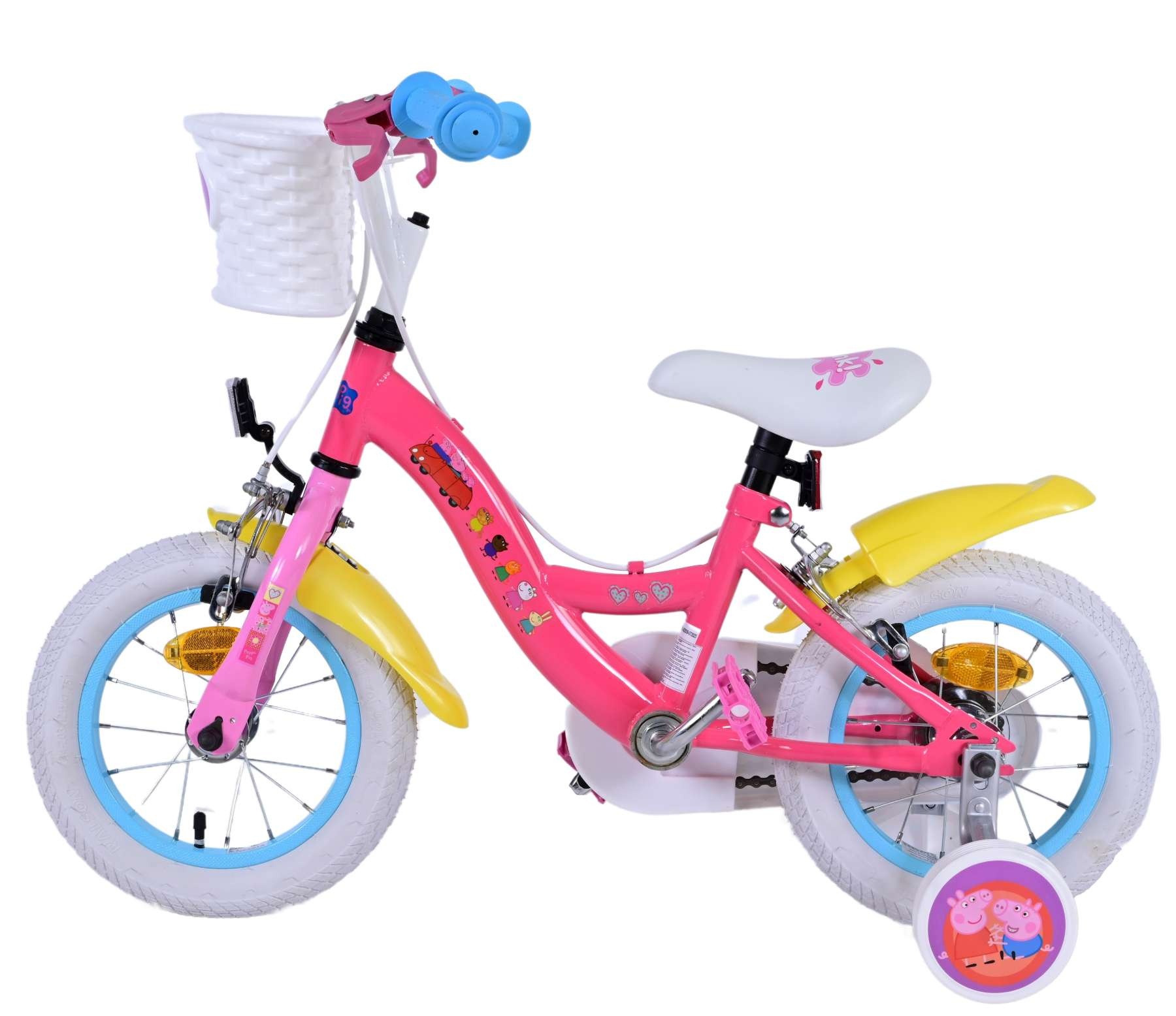 Peppa Pig Children's Bicycle - Girls - 12 inch - Pink - Two handbrakes