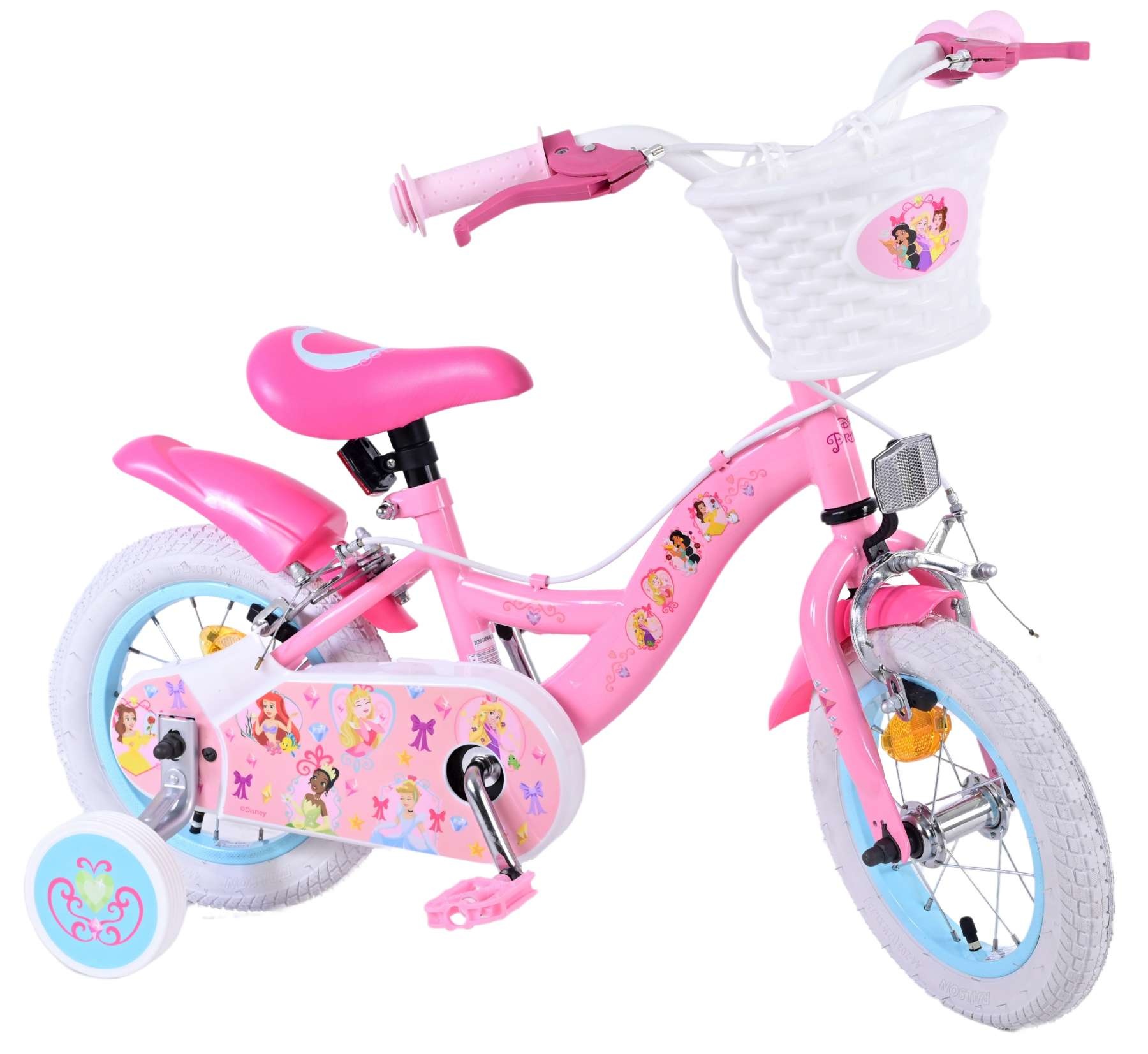 Disney Princess Kinderfahrrad - Mädchen - 12 Zoll - Rosa - Zweihandbremsen
