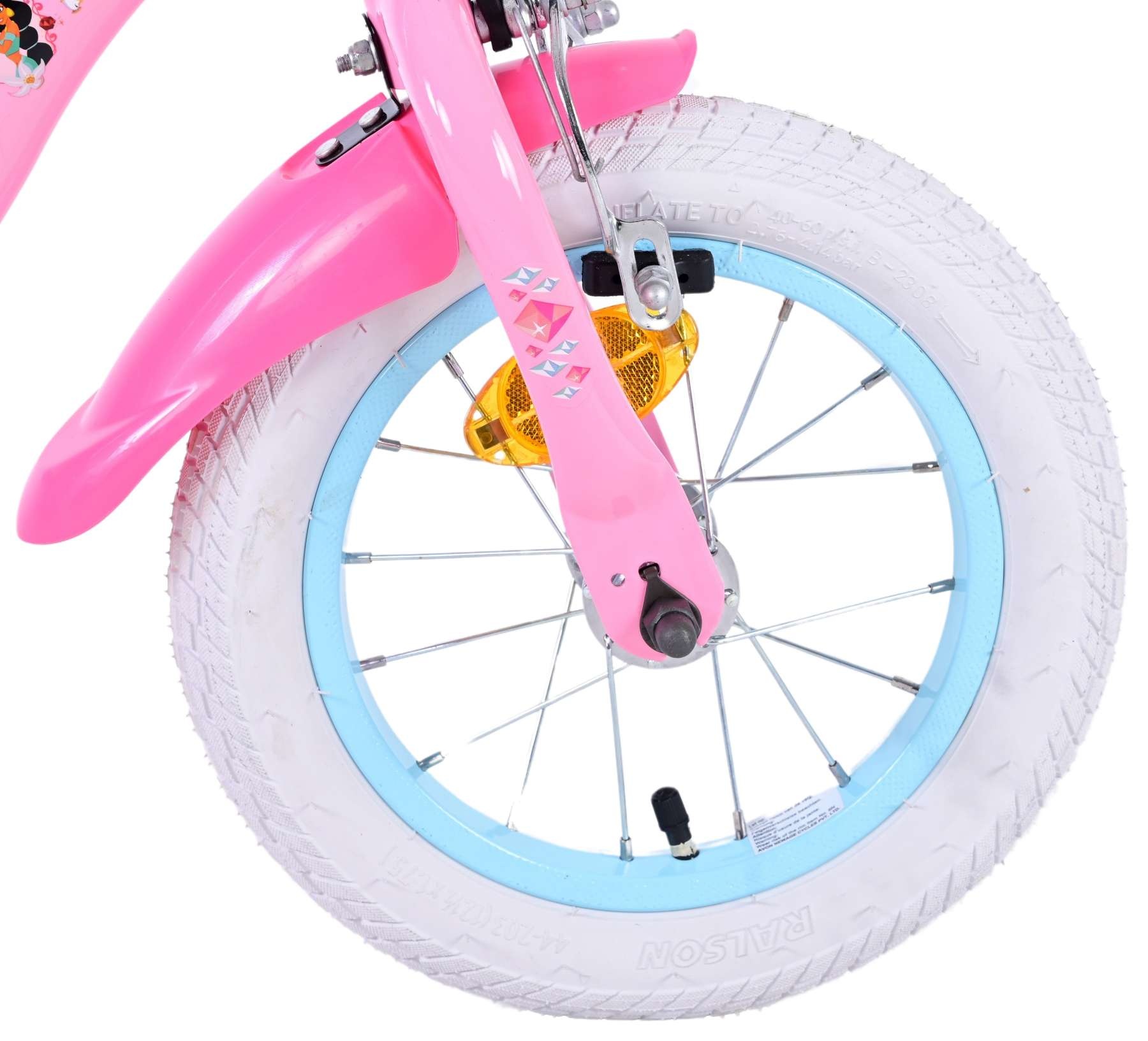 Disney Princess Kinderfahrrad - Mädchen - 12 Zoll - Rosa - Zweihandbremsen