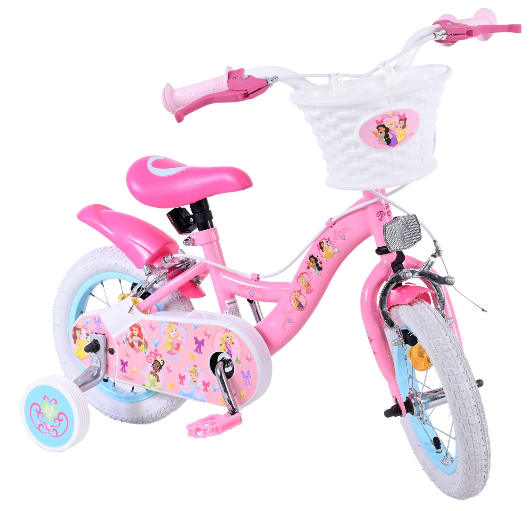 Disney Princess Kinderfahrrad - Mädchen - 12 Zoll - Rosa - Zweihandbremsen