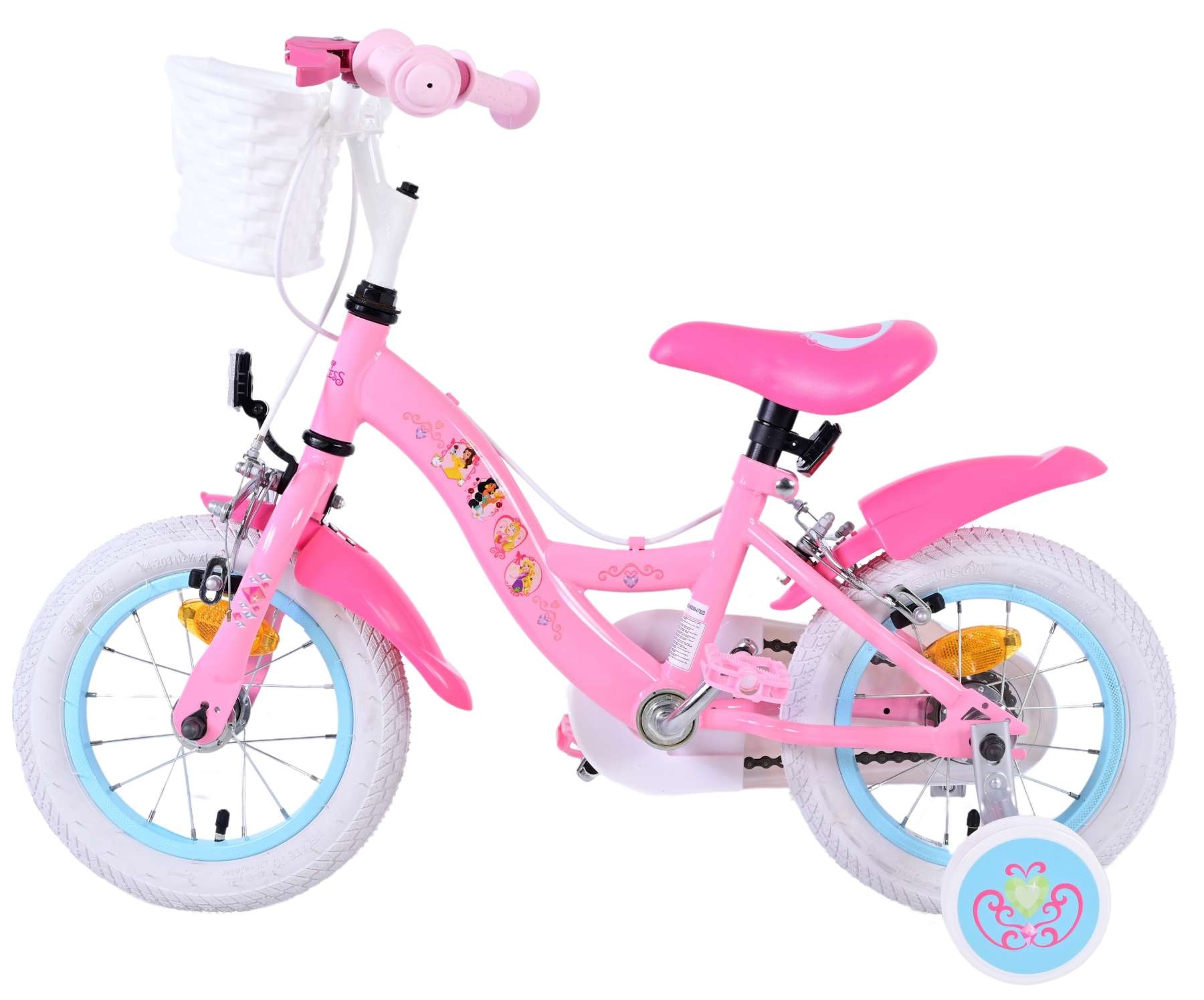 Disney Princess Kinderfahrrad - Mädchen - 12 Zoll - Rosa - Zweihandbremsen