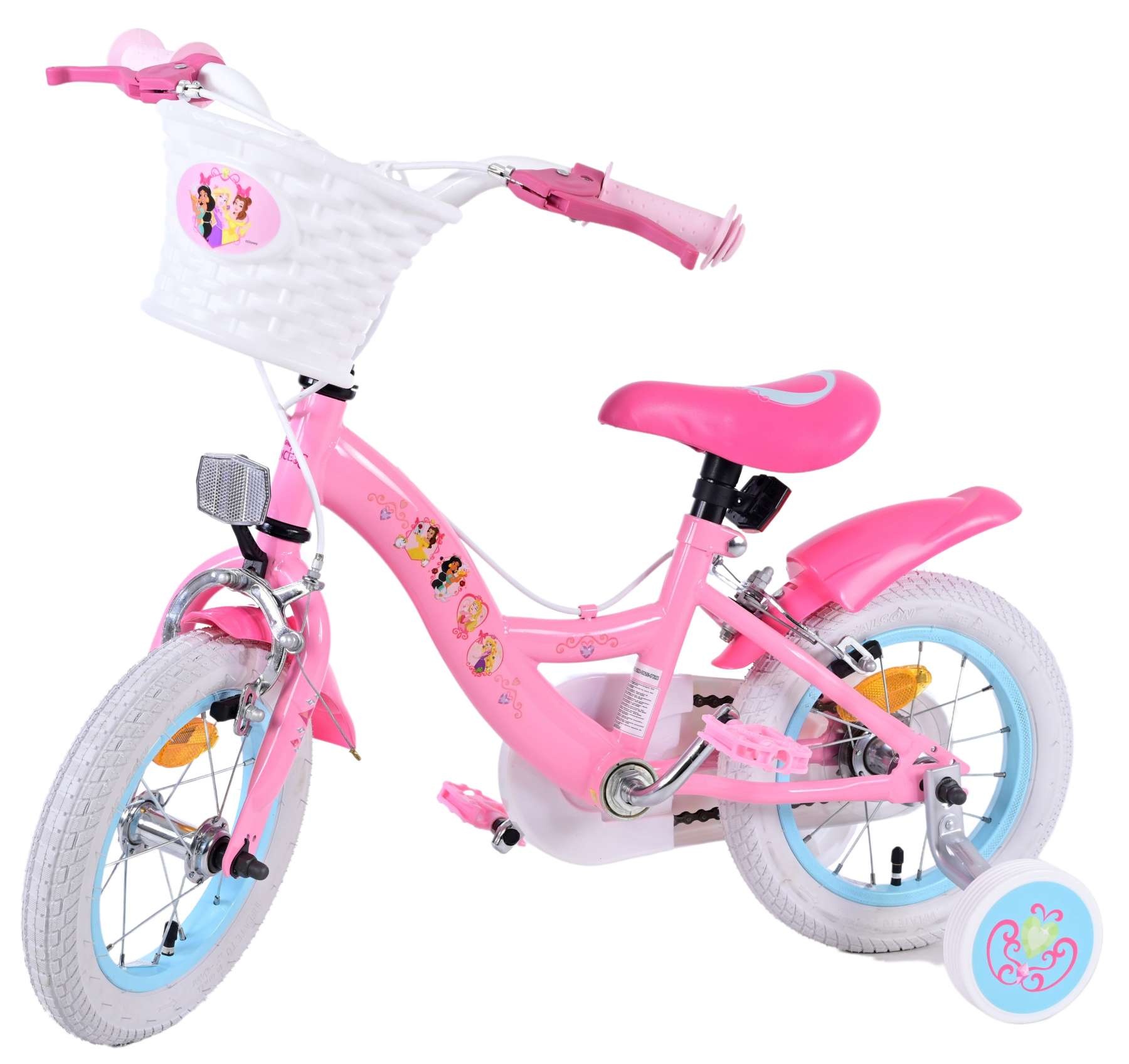 Disney Princess Kinderfahrrad - Mädchen - 12 Zoll - Rosa - Zweihandbremsen