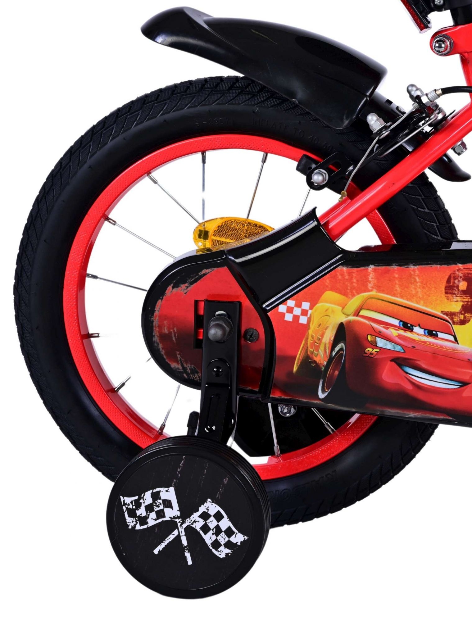 Disney Cars Kinderfahrrad - Jungen - 14 Zoll - Rot - Zwei Handbremsen