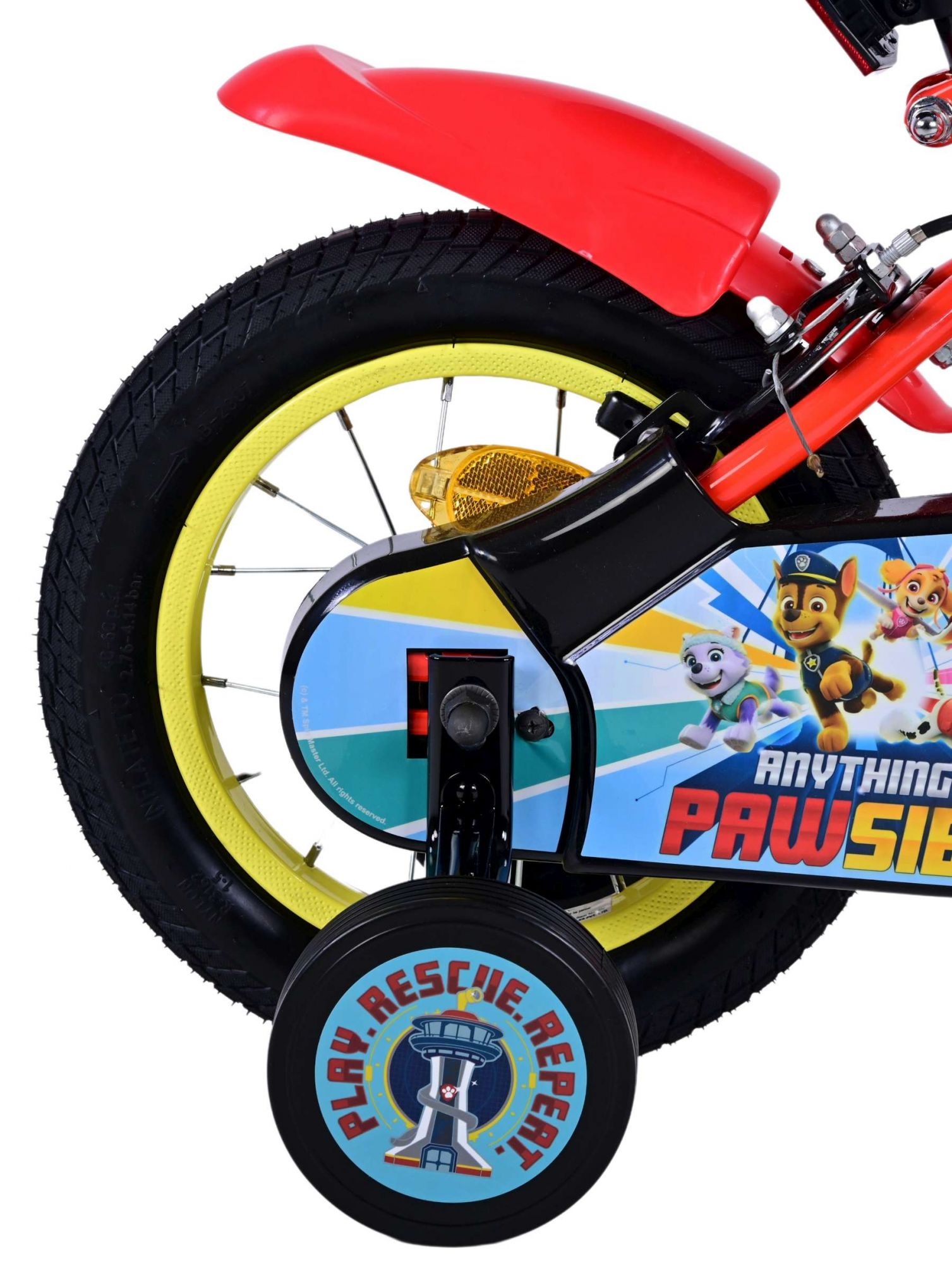 Paw Patrol Kinderfahrrad - Jungen - 12 Zoll - Blau - Zwei handbremsen
