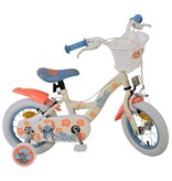 Disney Stitch Kinderfahrrad - Mädchen - 12 Zoll - Zwei Handbremsen - Creme Koralle Blau