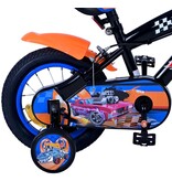 Hot Wheels Kinderfahrrad - Jungen - 12 Zoll - Schwarz Orange Blau - Zweihandbremsen