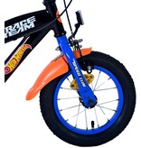 Hot Wheels Kinderfahrrad - Jungen - 12 Zoll - Schwarz Orange Blau - Zweihandbremsen