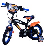 Hot Wheels Kinderfahrrad - Jungen - 12 Zoll - Schwarz Orange Blau - Zweihandbremsen