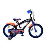 Hot Wheels Kids bike - Boys - 16 inch - Black Orange Blue - Two hand brakes