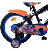 Hot Wheels Kids bike - Boys - 16 inch - Black Orange Blue - Two hand brakes