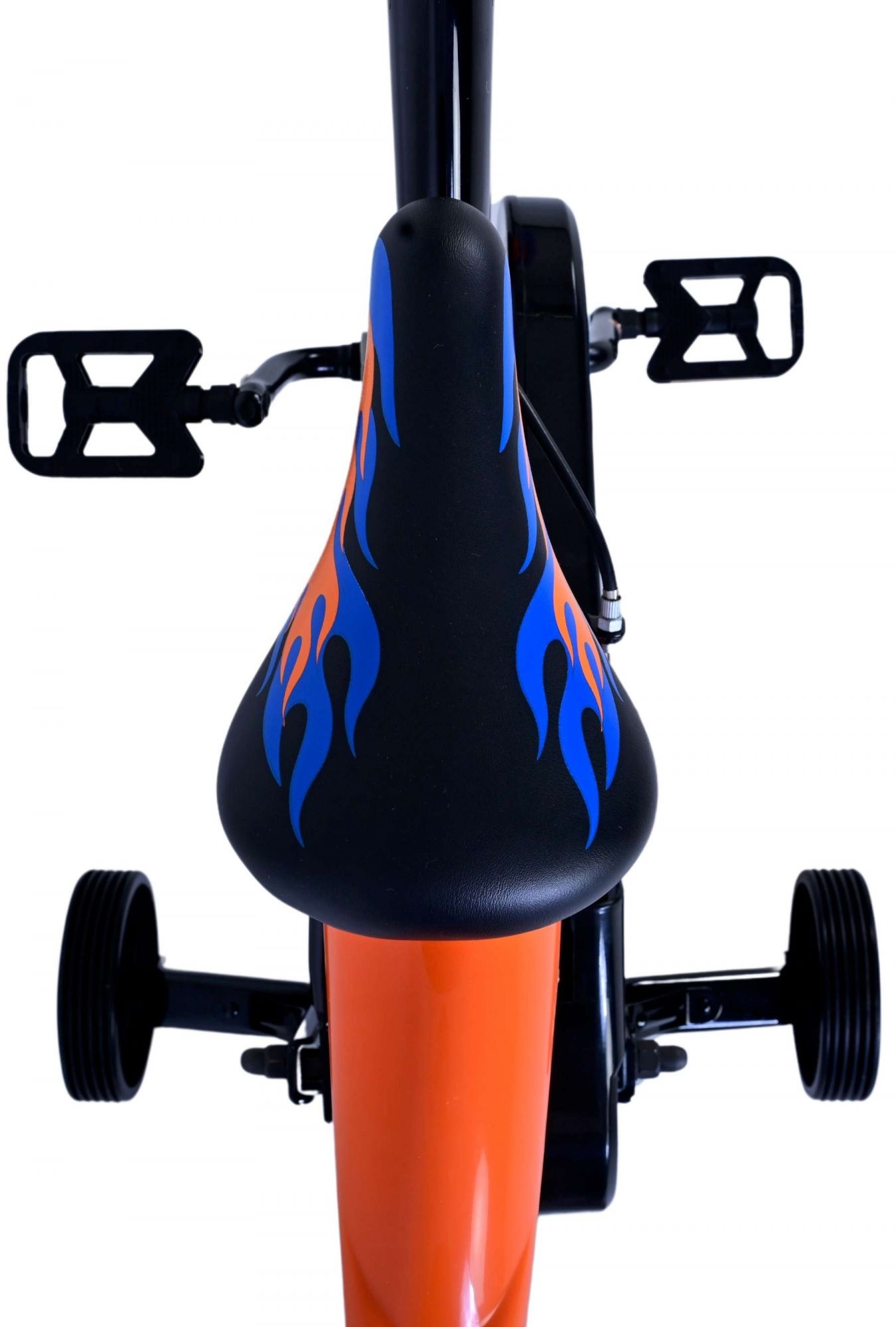Hot Wheels Kids bike - Boys - 16 inch - Black Orange Blue - Two hand brakes