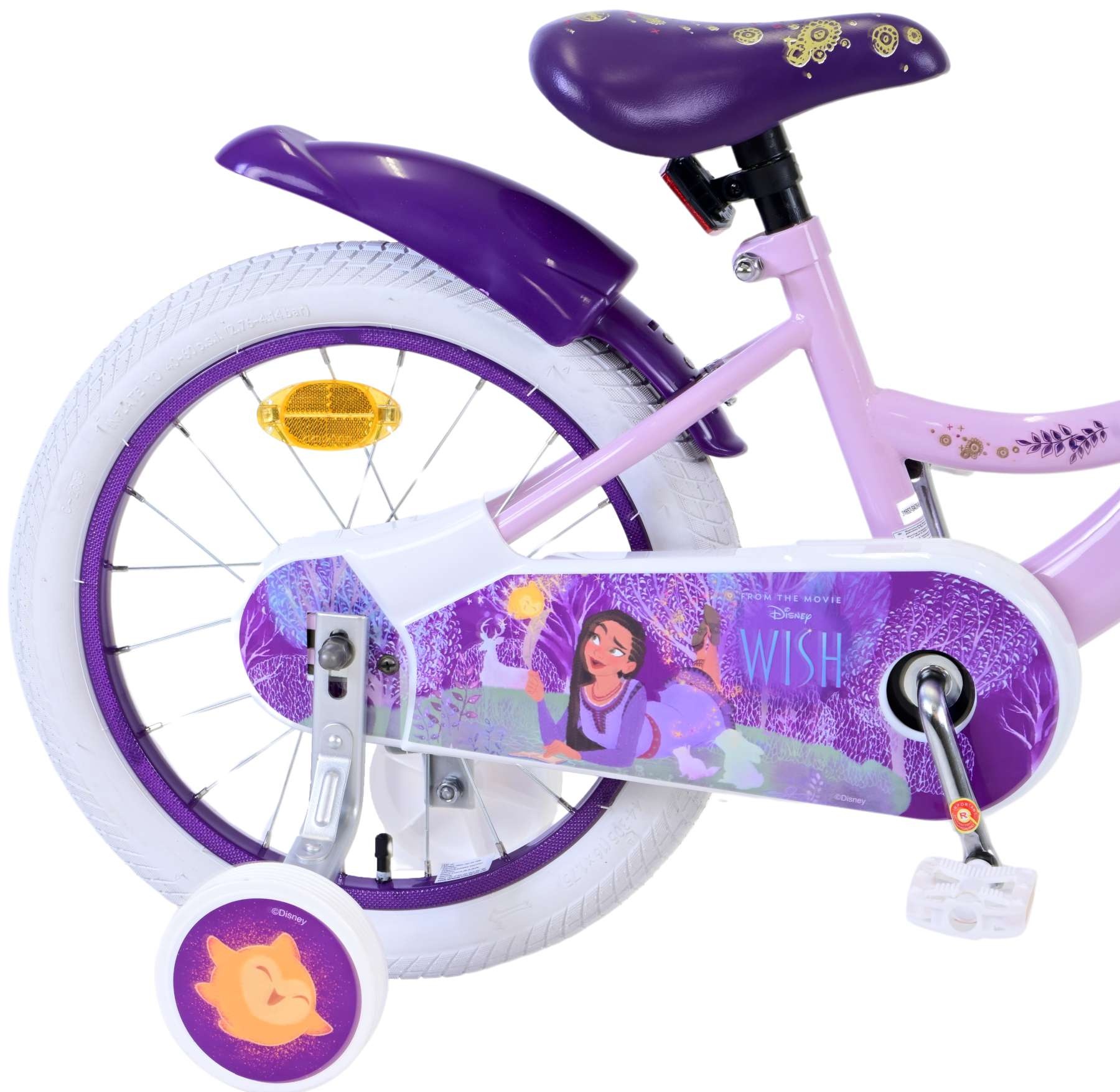 Disney Wish Kinderfahrrad - Mädchen - 14 Zoll - Lila