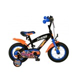 Hot Wheels Kids Bike - Boys - 12 inch - Black Orange Blue