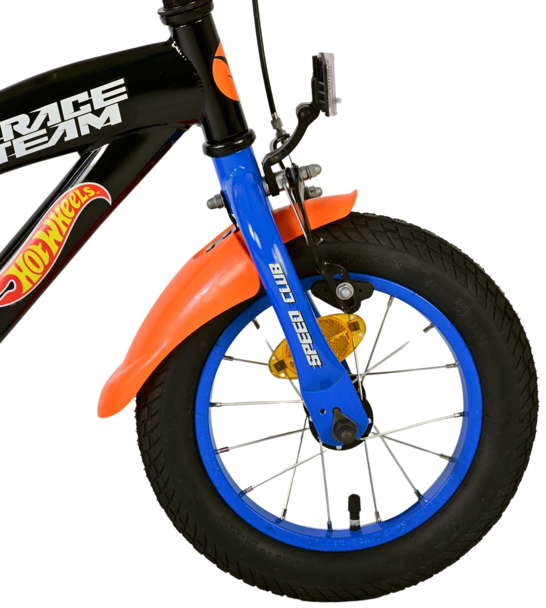 Hot Wheels Kids Bike - Boys - 12 inch - Black Orange Blue