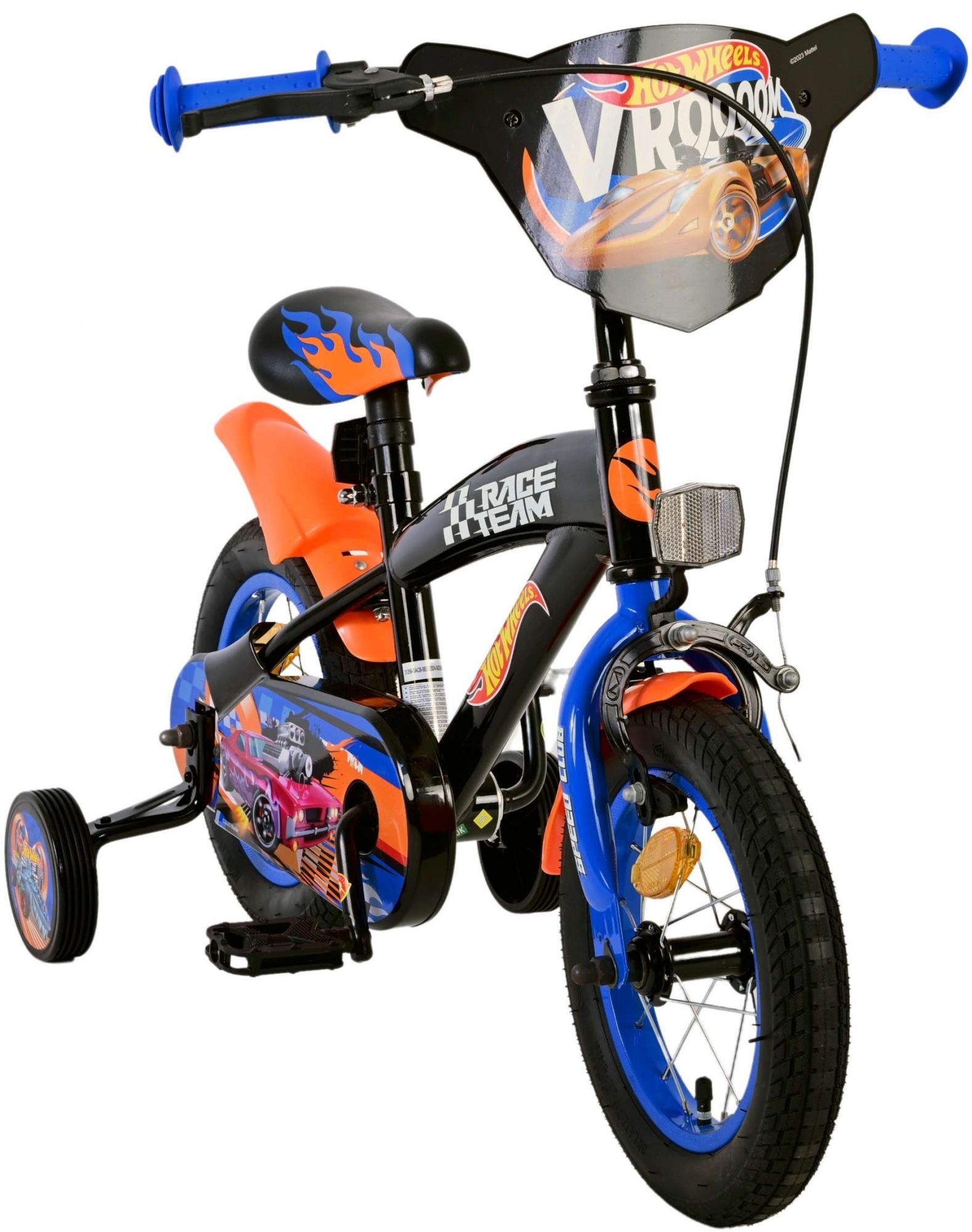 Hot Wheels Kids Bike - Boys - 12 inch - Black Orange Blue