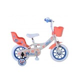Disney Stitch Kinderfiets - Meisjes - 12 inch - Creme - Koraal - Blauw