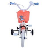 Disney Stitch Kinderfiets - Meisjes - 12 inch - Creme - Koraal - Blauw