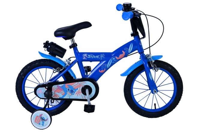 Disney Stitch Kinderfahrrad - Jungen - 14 Zoll - Blau - Zweihandbremsen