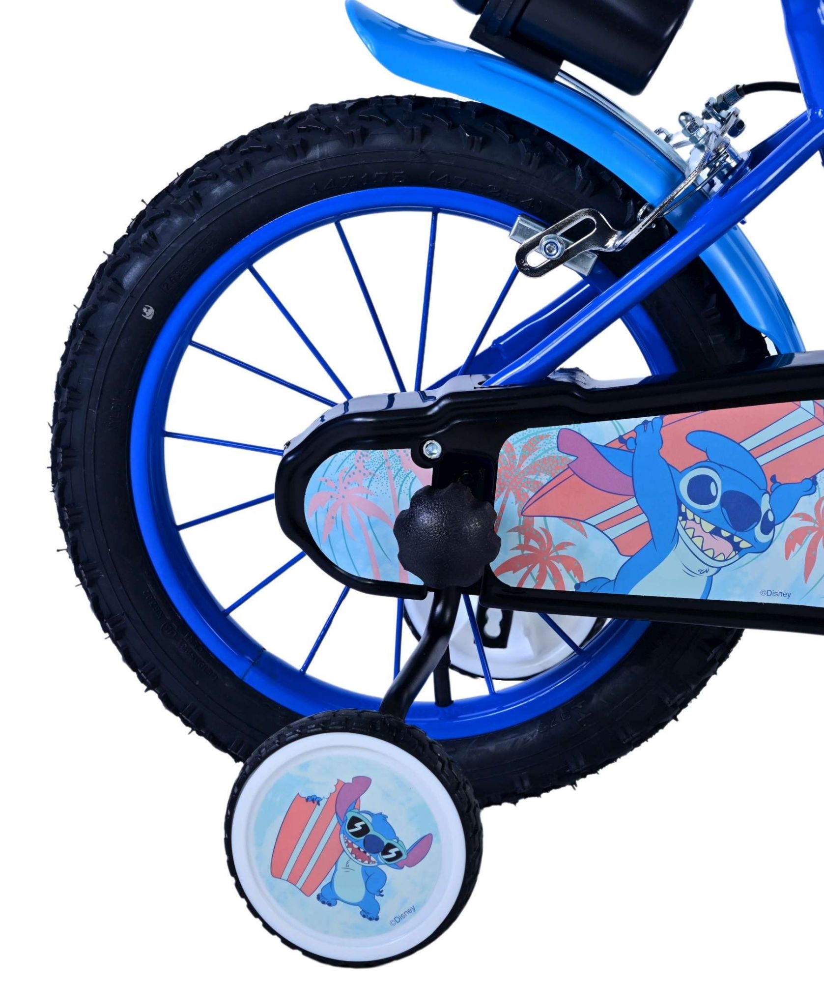 Disney Stitch Kinderfahrrad - Jungen - 14 Zoll - Blau - Zweihandbremsen