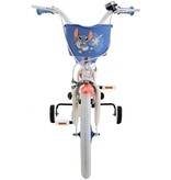 Disney Stitch Kinderfiets - Meisjes - 16 inch - Creme Koraal Blauw - Twee handremmen