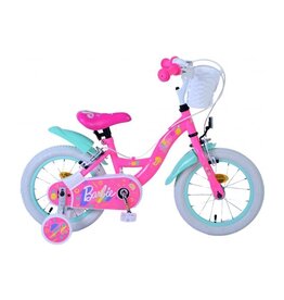 Barbie Kinderfahrrad - Mädchen - 14 Zoll - Rosa - Zweihandbremsen