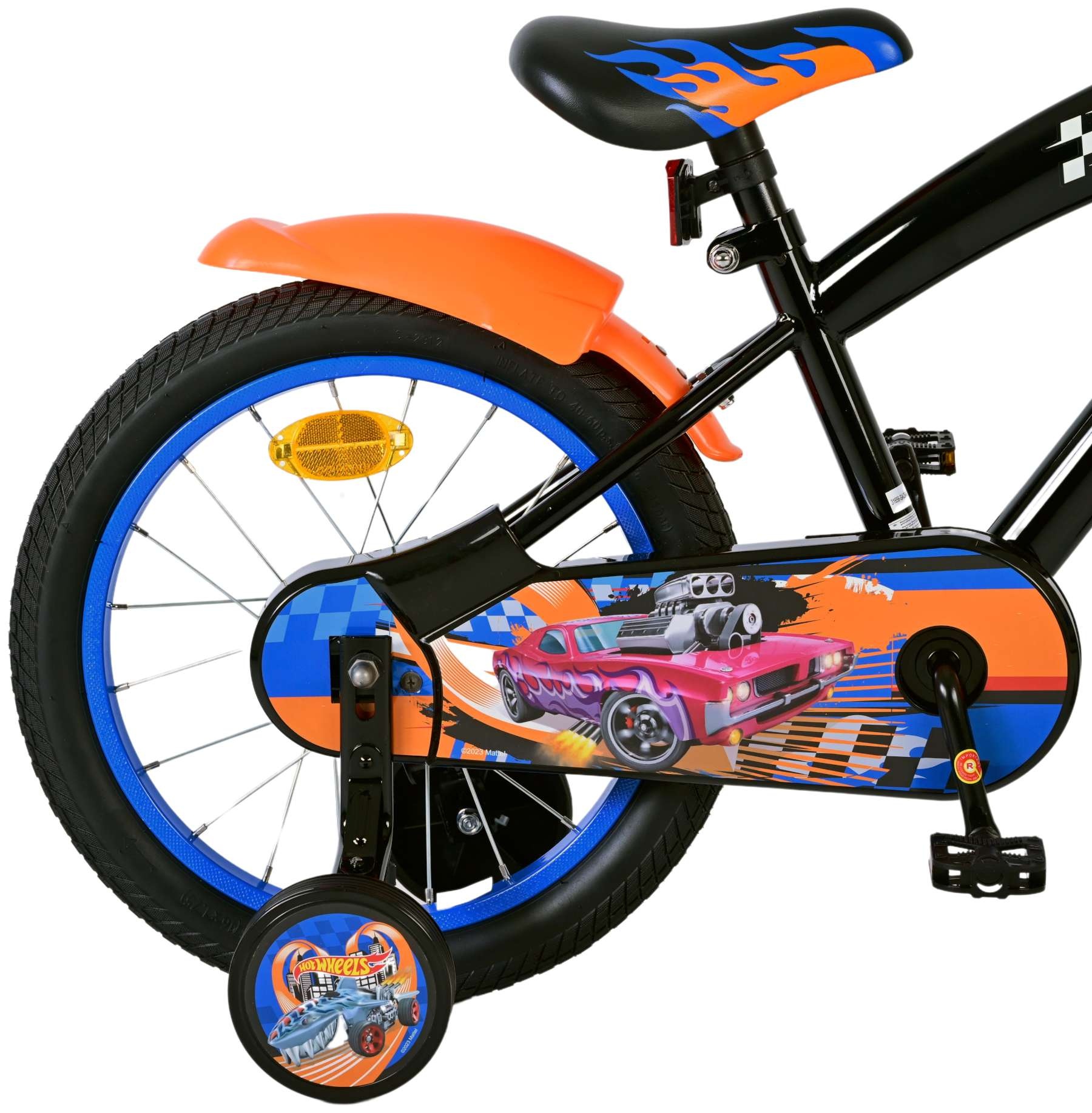 Hot Wheels Kinderfahrrad - Jungen - 16 Zoll - Schwarz Orange Blau