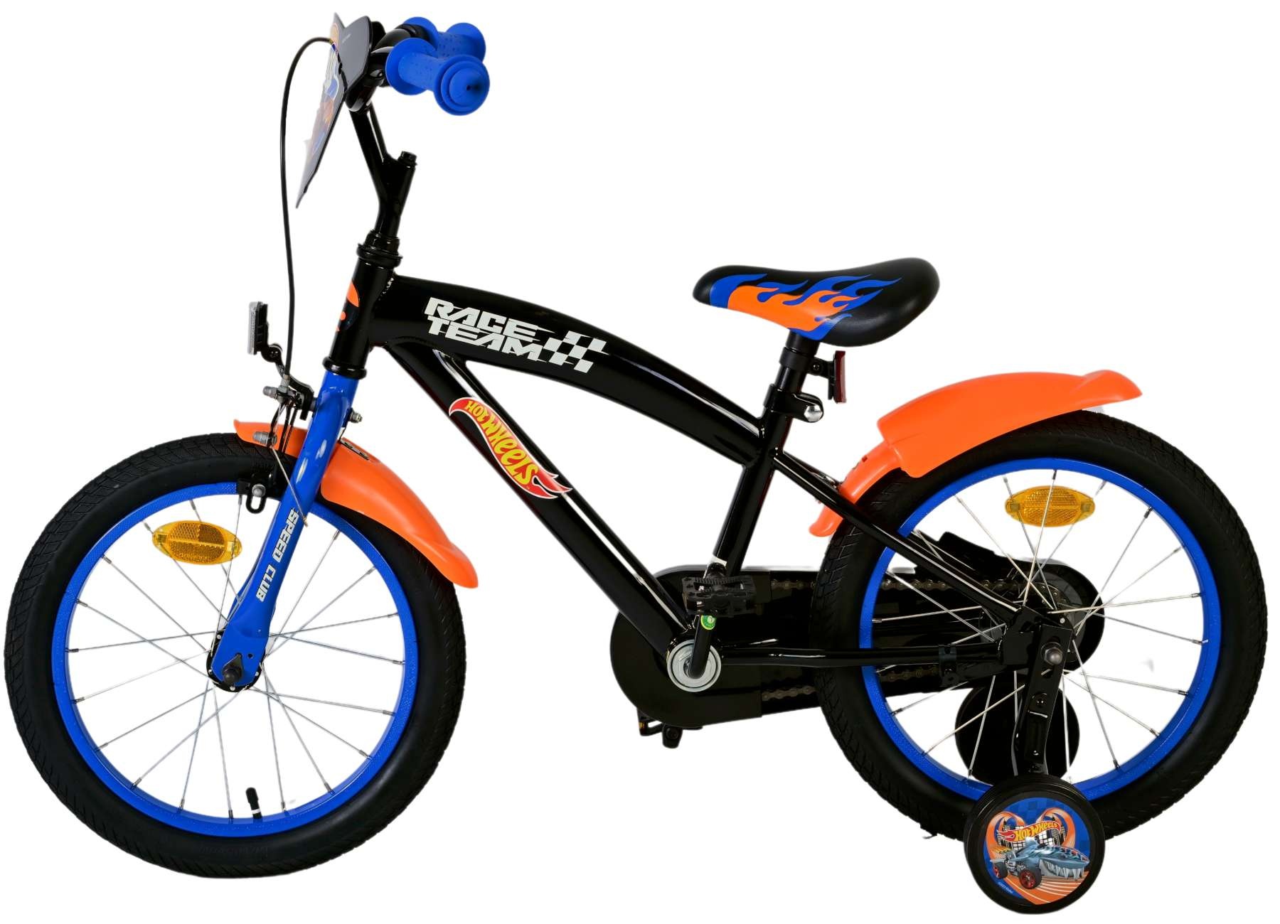 Hot Wheels Kinderfahrrad - Jungen - 16 Zoll - Schwarz Orange Blau
