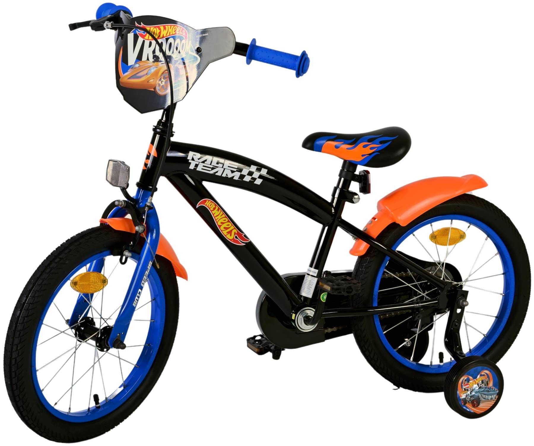 Hot Wheels Kinderfahrrad - Jungen - 16 Zoll - Schwarz Orange Blau