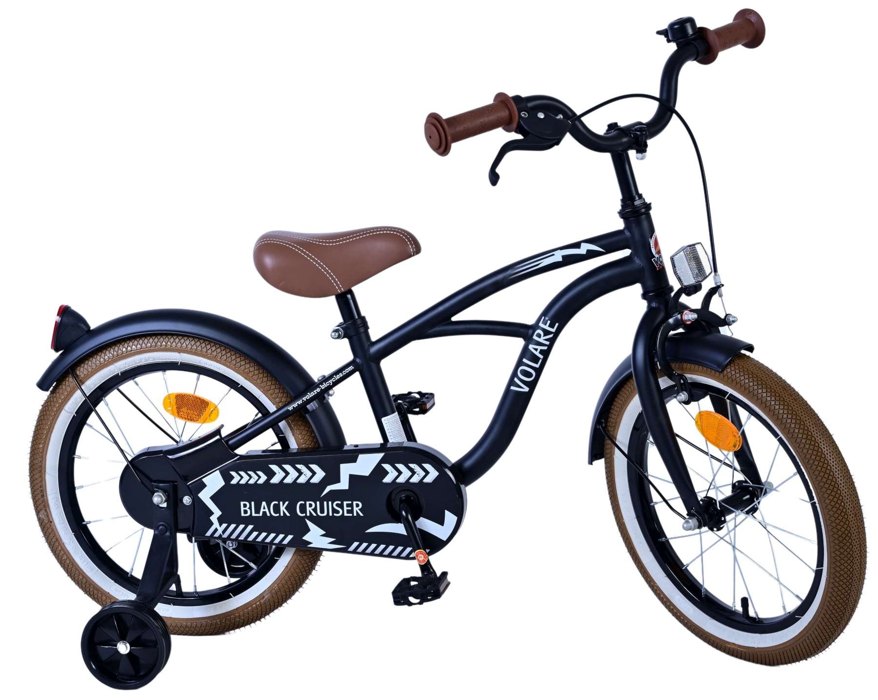 Volare Black Cruiser Children's Bicycle - Boys - 16 inch - Black