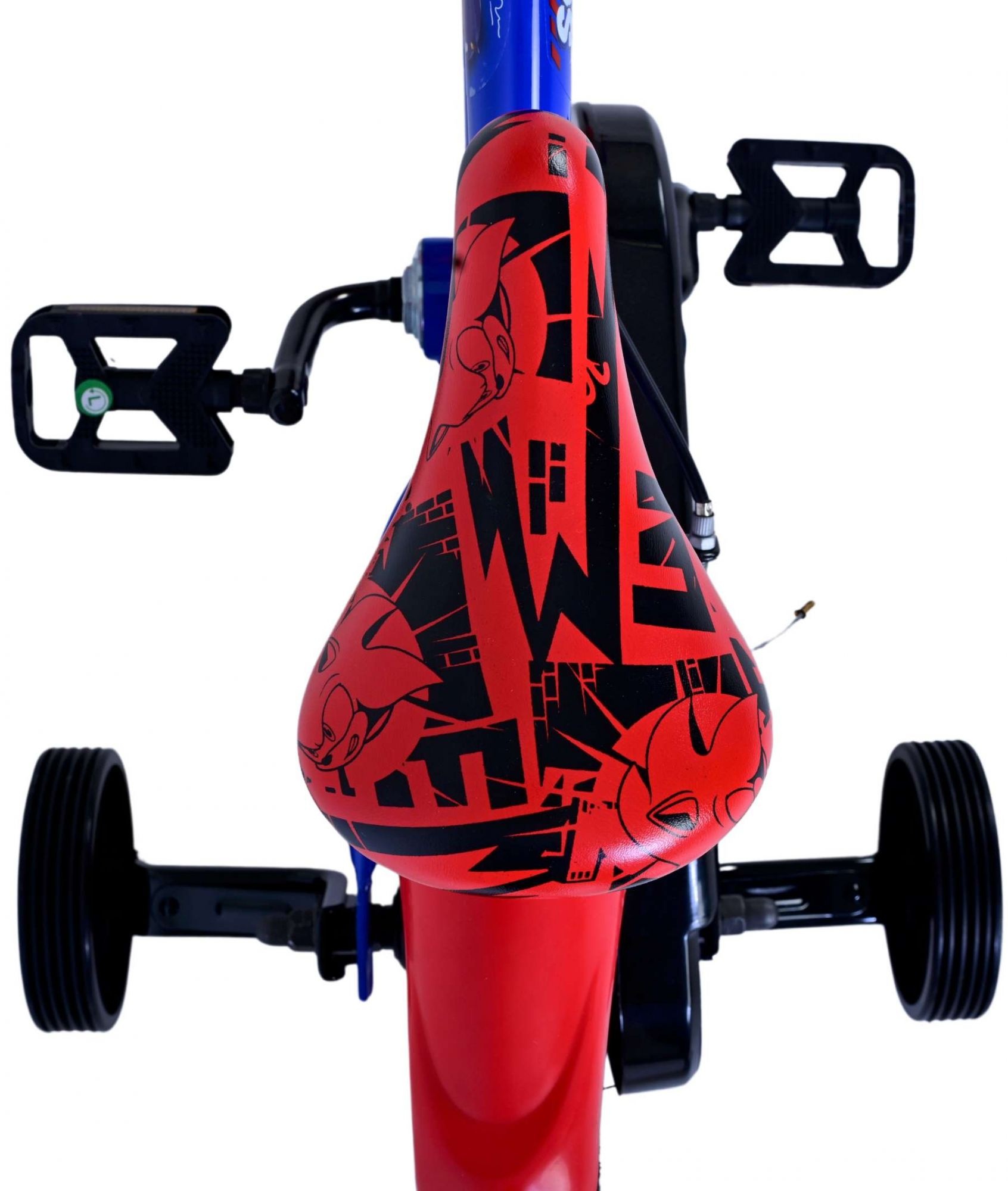 Sonic Prime Kinderfahrrad - Jungen - 12 Zoll - Blau Rot - Zweihandbremsen