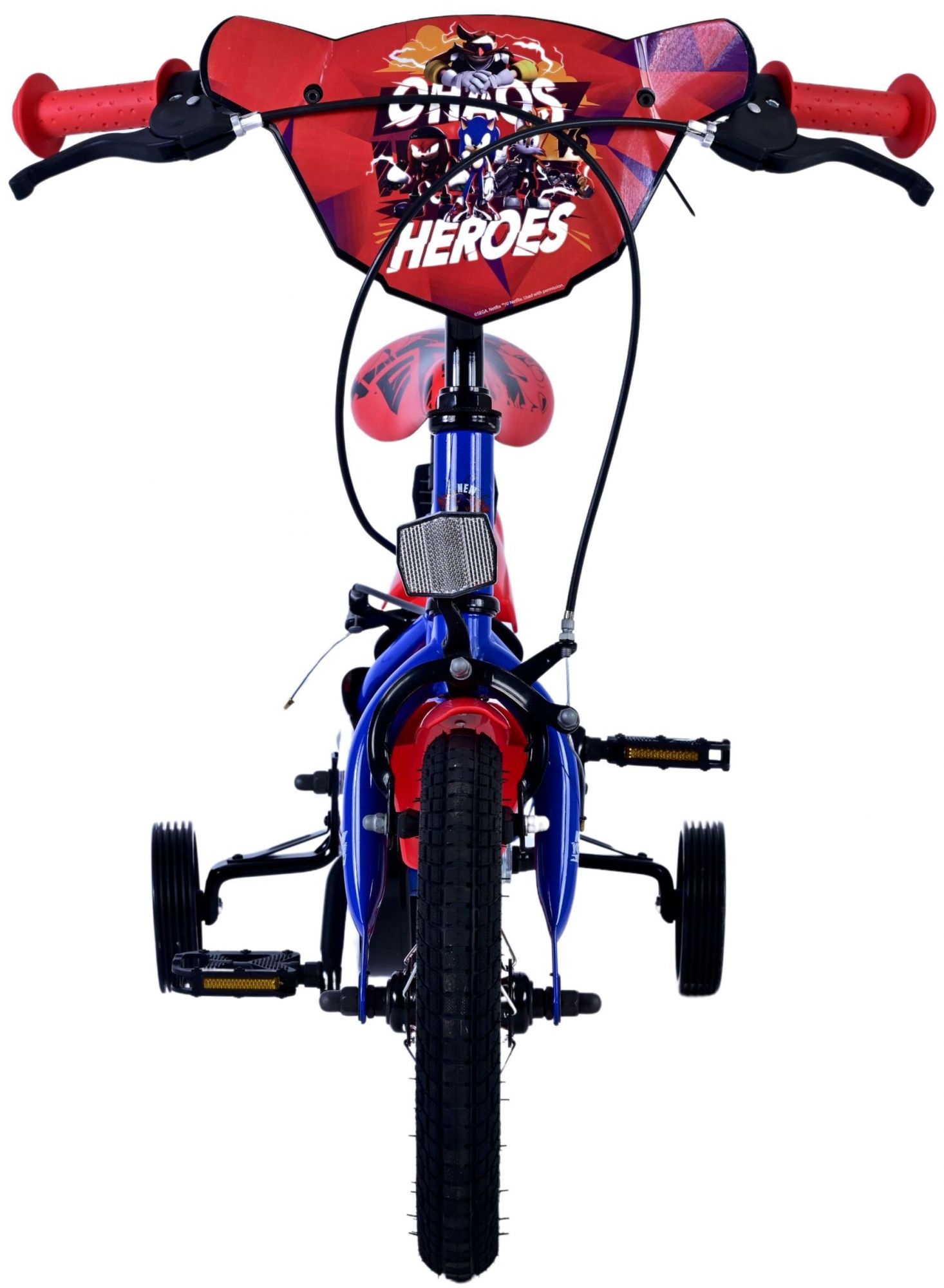 Sonic Prime Kinderfahrrad - Jungen - 12 Zoll - Blau Rot - Zweihandbremsen