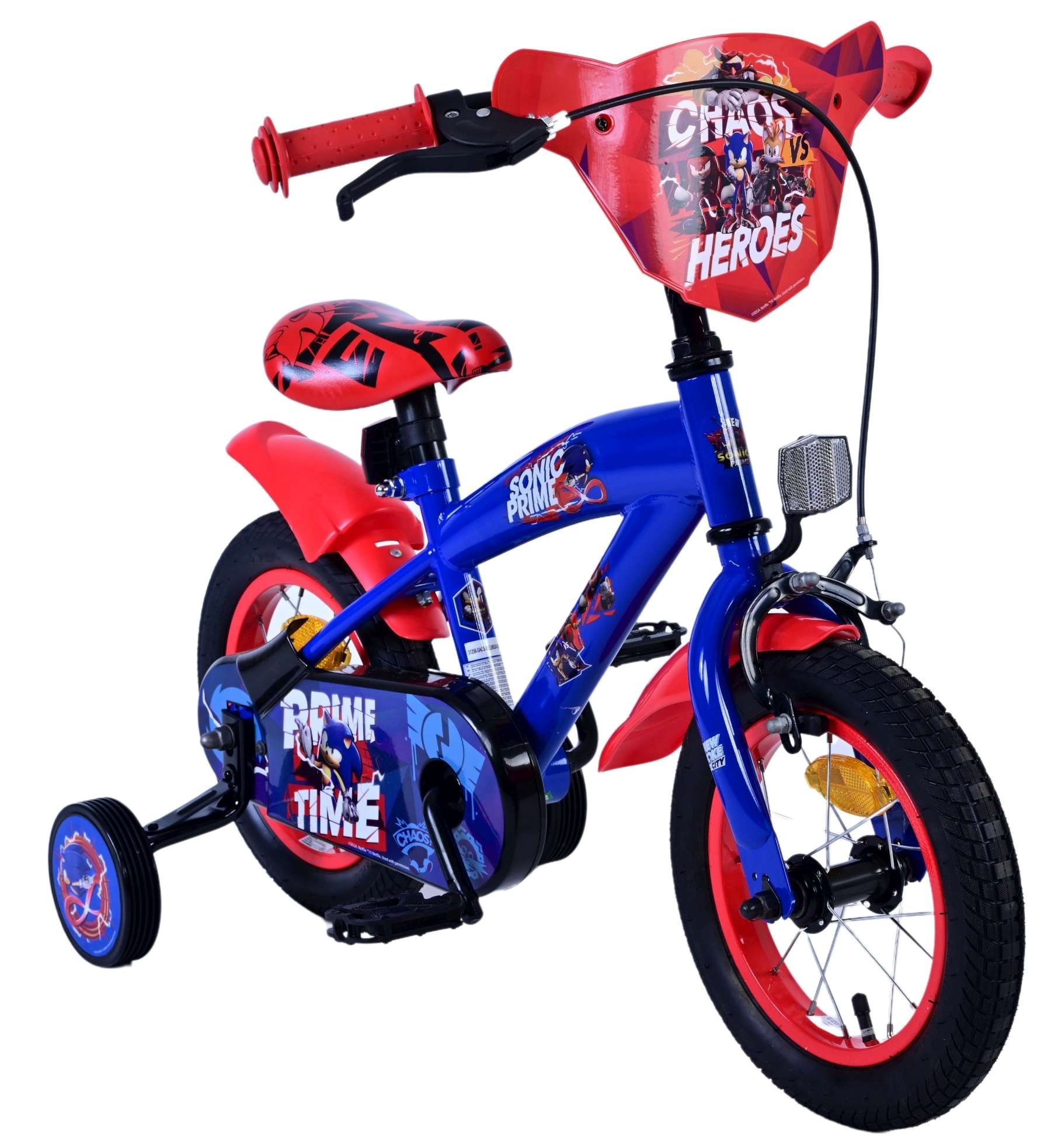 Sonic Prime Kinderfahrrad - Jungen - 12 Zoll - Blau Rot