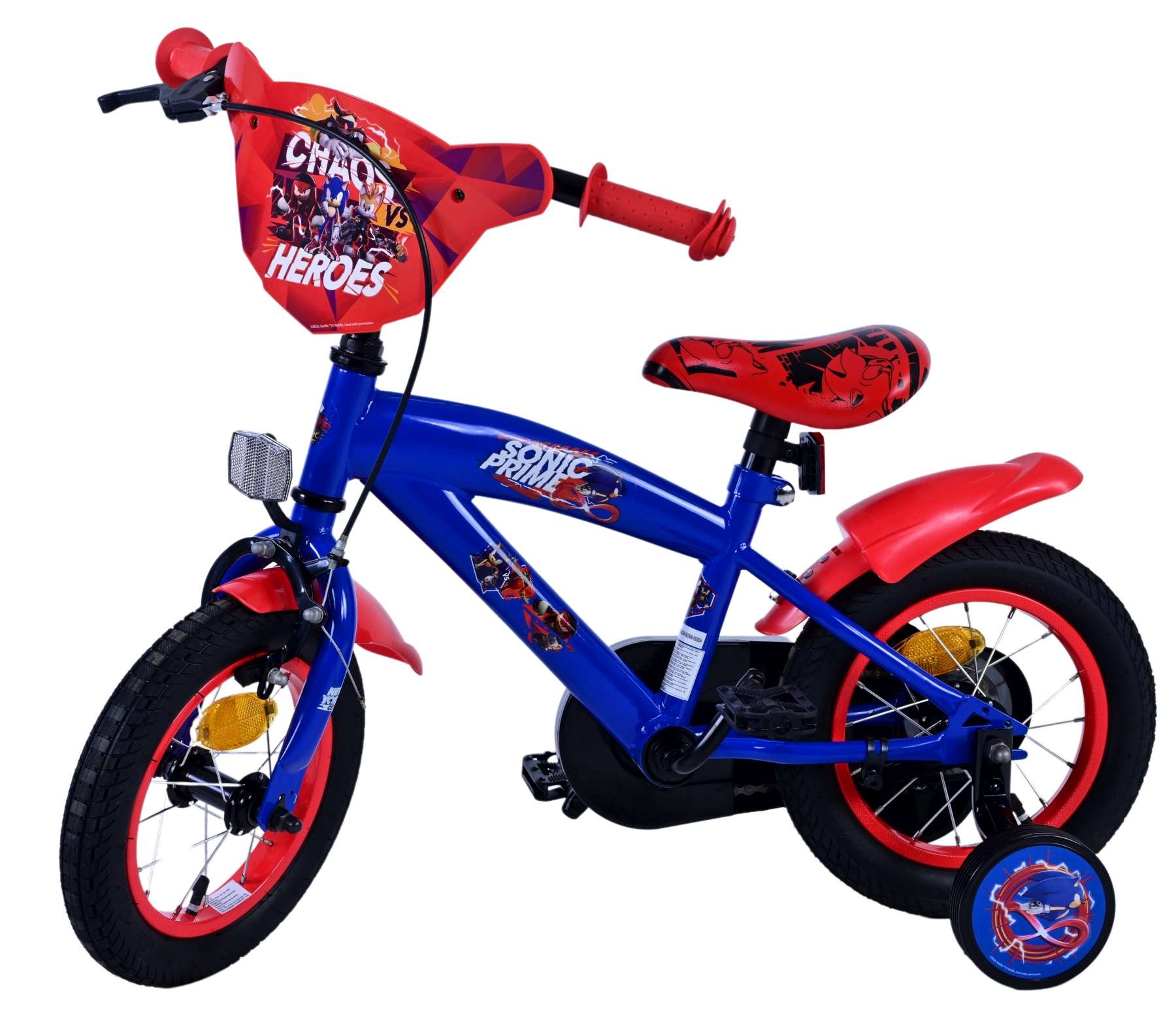 Sonic Prime Kinderfahrrad - Jungen - 12 Zoll - Blau Rot