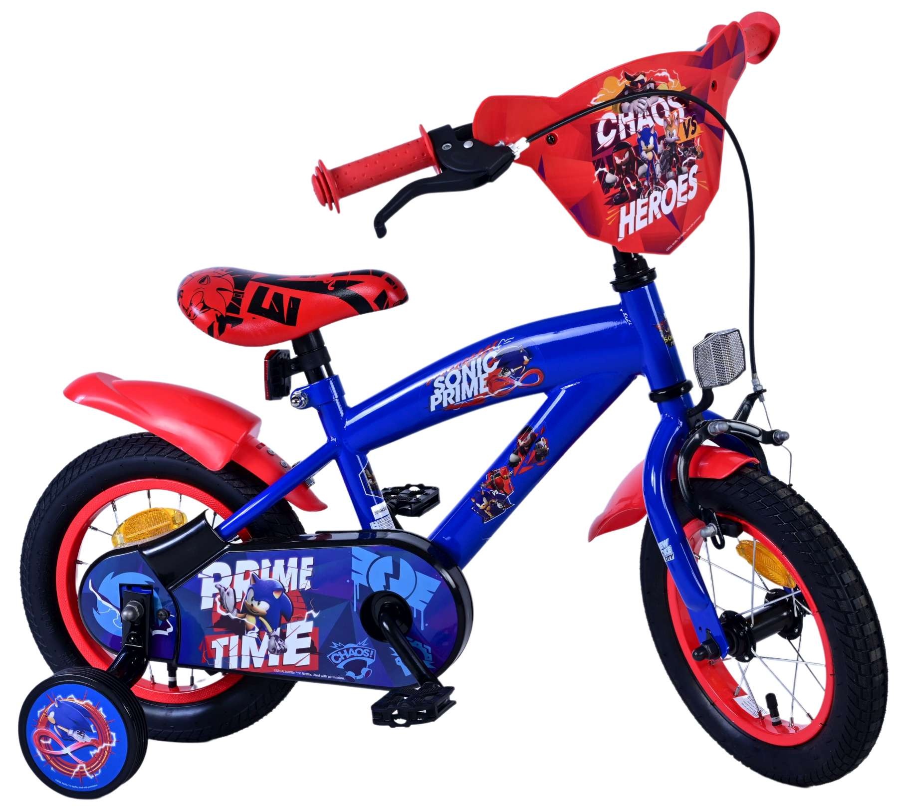 Sonic Prime Kinderfahrrad - Jungen - 12 Zoll - Blau Rot